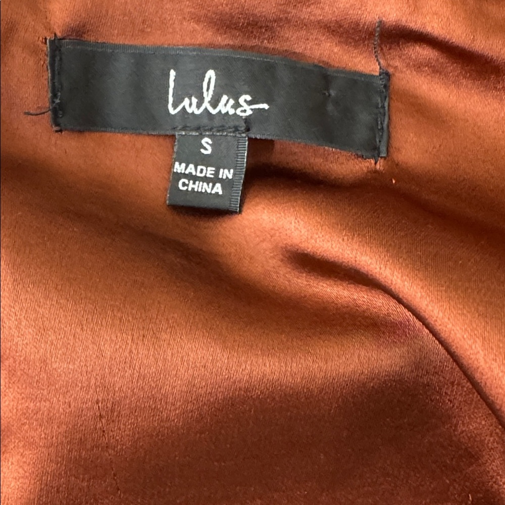 Lulu’s Luxe'd Out Brown Satin Cropped Tank Top - Picture 13 of 14